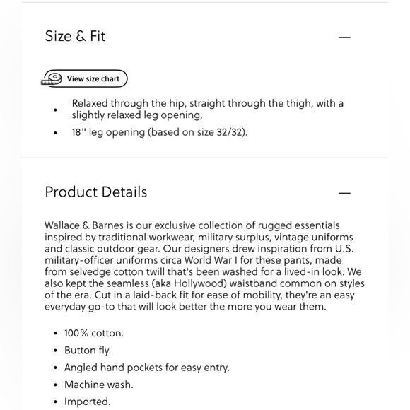 Wallace and Barnes Selvedge Officer Chino - Picture 9 of 9